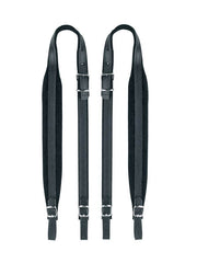 Boston 45-M-CV accordeon riemen, 48-72 bassen, 82-87 x 4,5cm, split leder, velours voering, zwart