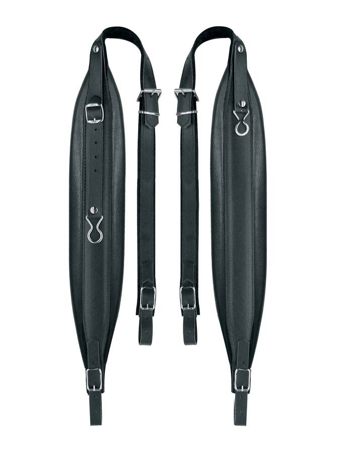 Boston 80-L-CS accordeon riemen, 96-120 bassen, 99-104 x 8,0cm, split leder, skai voering, zwart