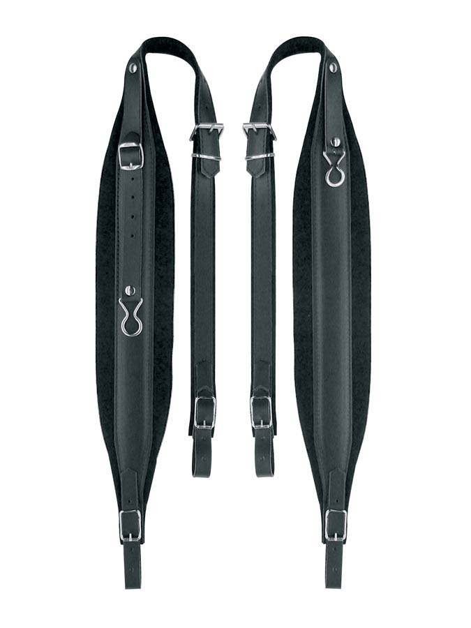 Boston 80-L-CV accordeon riemen, 96-120 bassen, 99-104 x 8,0cm, split leder, velours voering, zwart