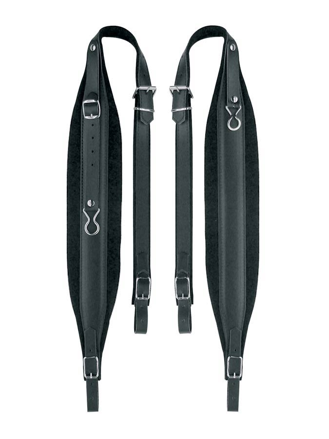 Boston 100-L-CV accordeon riemen, 96-120 bassen, 99-104 x 10,0cm, split leder, velours voering, zwart