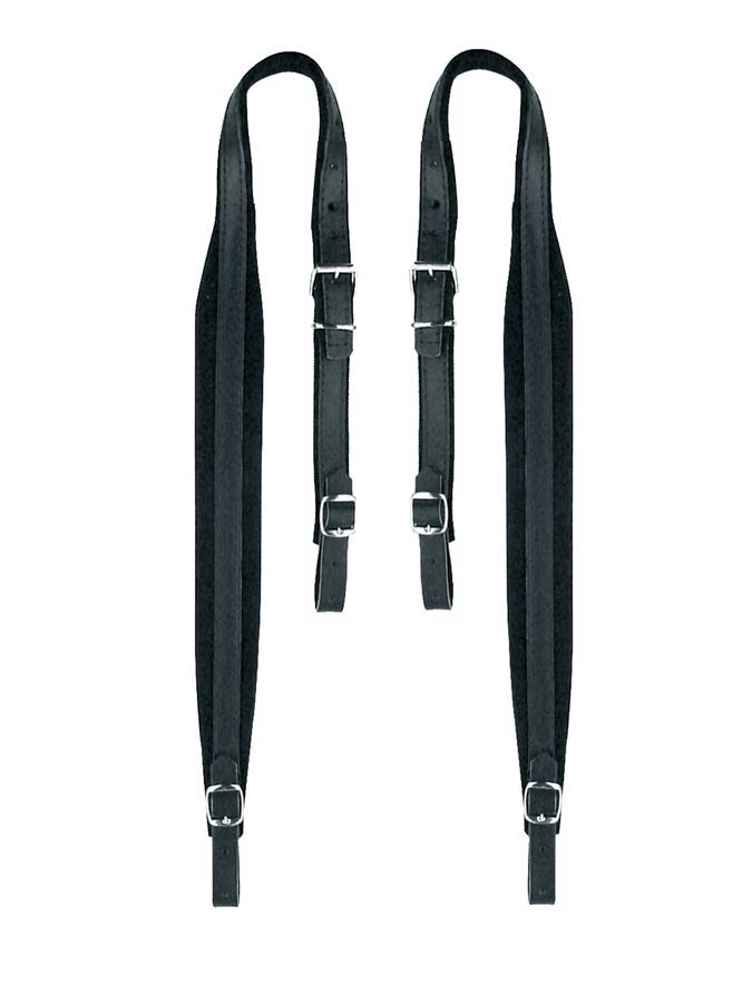 Boston 45-S-LV accordeon riemen, 12-32 bassen, 64-68 x 4,5cm, nerf leder, veloers voering, zwart