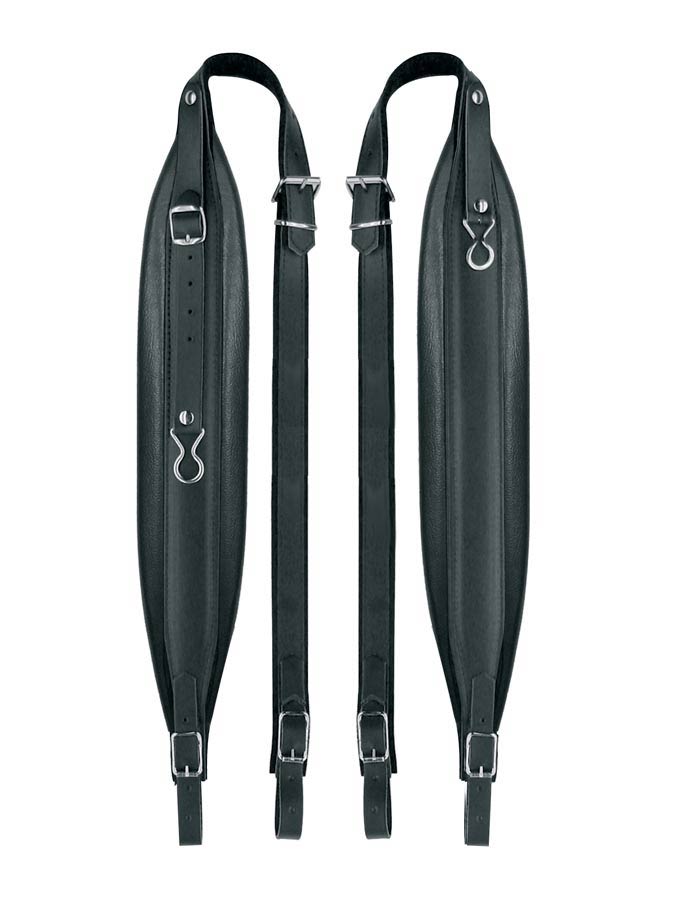 Boston 80-X-LS accordeon riemen, 120 + bassen, 109-114 x 8,0cm, rugriem, nerf leder, skai voering, zwart