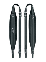 Boston 80-X-LV accordeon riemen, 120 + bassen, 109-114 x 8,0cm, rugriem, nerf leder, velours voering, zwart