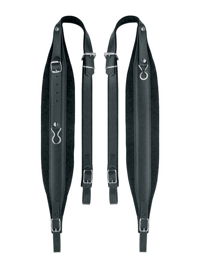 Boston 100-L-LV accordeon riemen, 96-120 bassen, 99-104 x 10,0cm, nerf leder, velours voering, zwart