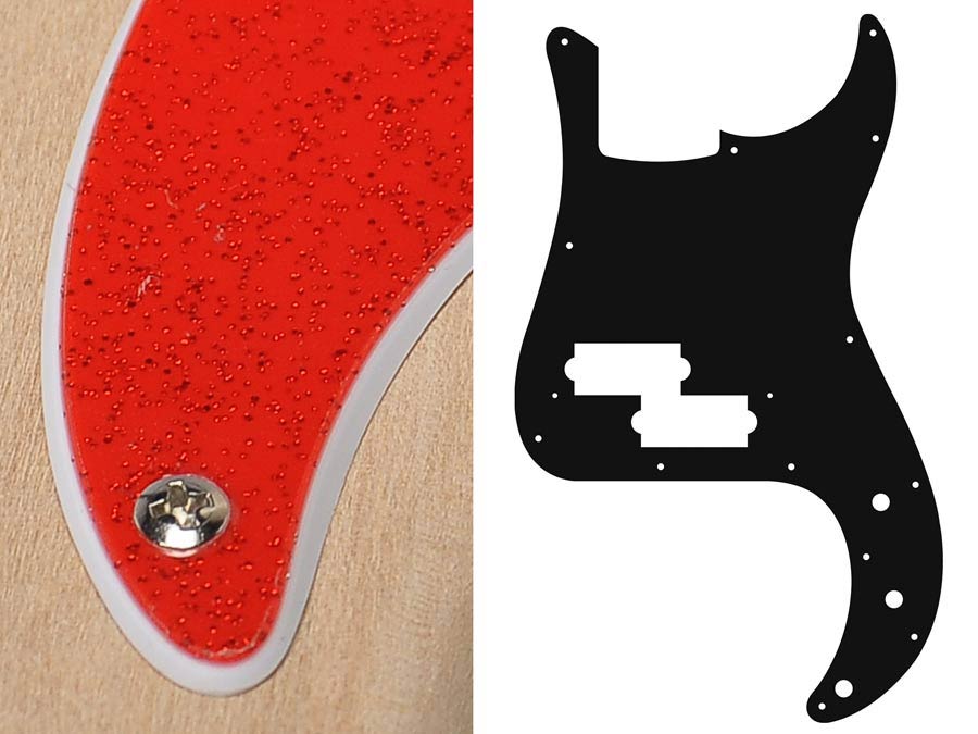 Boston PB-215-SRD slagplaat, Puncher bass, 2 ply, sparkling red, standaard