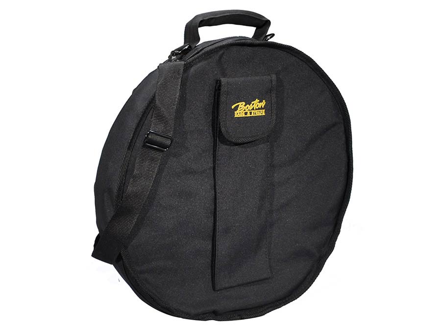 Boston BOB-16 gigbag voor bodhran, 16", zwart cordura, 10 mm gevoerd, met riem en accessoiresvak