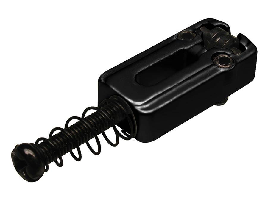 Boston S-146-B brugzadel, metaal, zwart, Stallion roller, p=10,8, inclusief veer en schroef, 6-pack