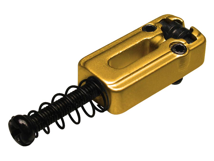 Boston S-146-G brugzadel, metaal, goud, Stallion roller, p=10,8, inclusief veer en schroef, 6-pack