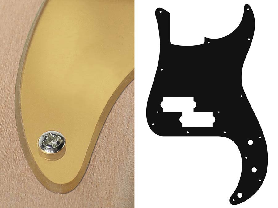 Boston PB-215-MG Slagplaat, Puncher bass, 2 ply, mirror gold, standaard