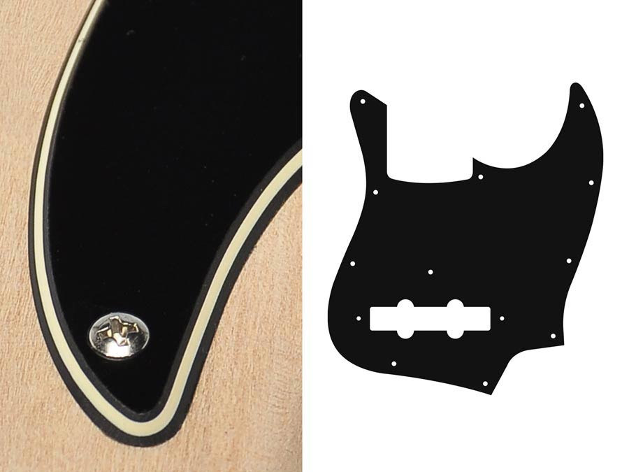 Boston JB-310-BC slagplaat, Jocker bass, 3 ply, black and cream, standaard