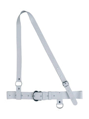 Boston JK10W koppel, junior model, leder, wit