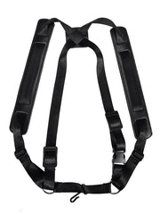 Boston SRH-50-BK harnas voor saxofoon, leder look, gevoerd, zwart, breedte: 50 mm