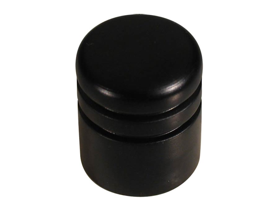 Boston KWE-360 dome knob, wood, 2 rings, 15x18mm, ebony