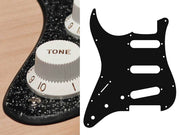 Boston SL-213-SBK slagplaat, Stallion, 2 ply, sparkling black, standaard, SSS, 3 pot holes, 3-5 switch, linkshandig