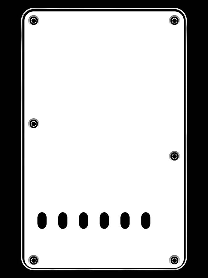 Boston BPL313-VW rugplaat, string spacing 11,2mm, vintage wit, 3 ply, standaard Stallion, 86x138mm, linkshandig