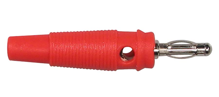 Boston BN-060-RD banana plug, 1-pole, pvc red