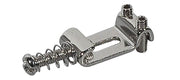 Boston S-145-N brugzadel, metaal, nikkel, Stallion, p=10,5, inclusief veer en schroef, 6-pack