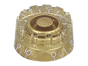 Boston KG-112 speed knob (notched edge), transparent gold