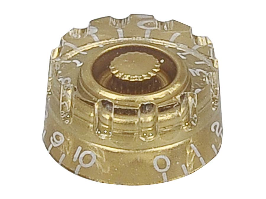 Boston KG-112 speed knob (notched edge), transparent gold