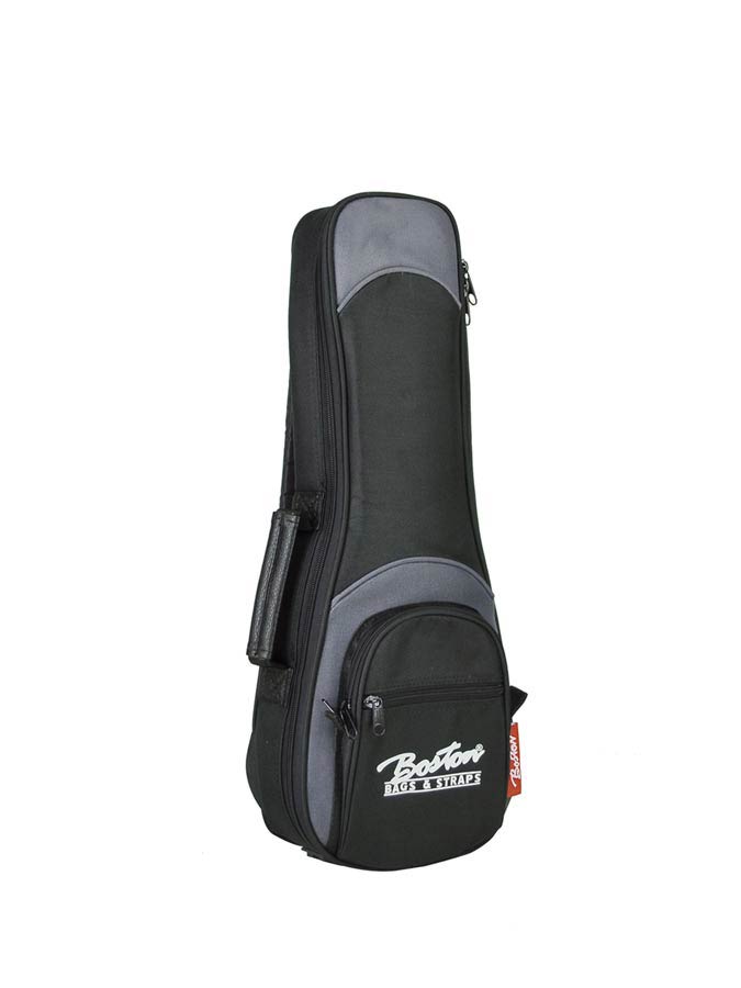 Boston UKS-25-BG gigbag voor sopraanukelele 25 mm zwart-grijs