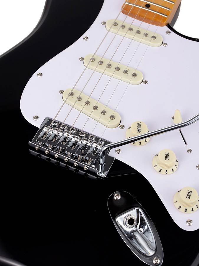SX SST57 elektrische gitaar met tas – zwart