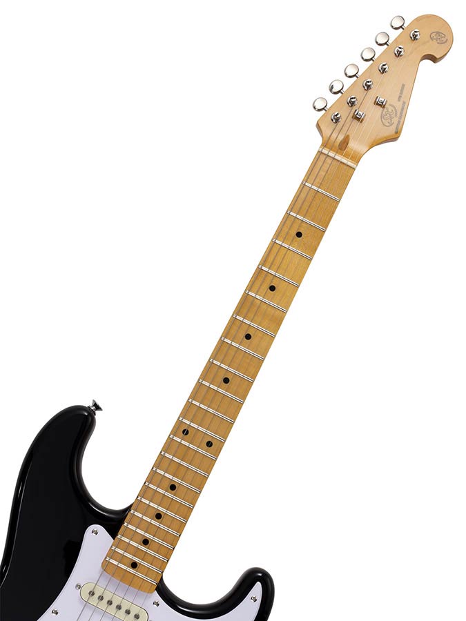 SX SST57 elektrische gitaar met tas – zwart