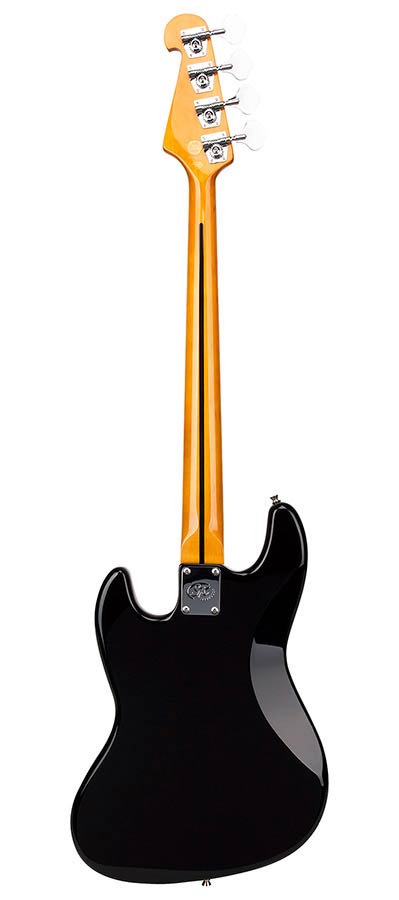 SX: 62 J-Style Elektrische Basgitaar, 2 Single Coil Pickups, Tas, Zwart