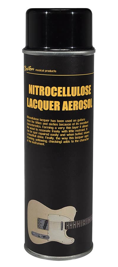 Boston NC-510-AM nitrocellulose lak, spuitbus van 500 ml, tinted clear coat (neck amber or sunburst heart)