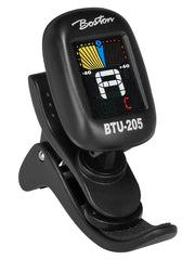 Boston BTU-205 chromatische clip-on tuner, (ook G+B+U+V), full colour display, 430-450Hz, viool clip-on