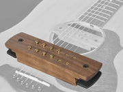Boston SHP-230 soundhole pickup, humbucker with adjustable poles, 60cm cable + jack socket, with solid walnut cove