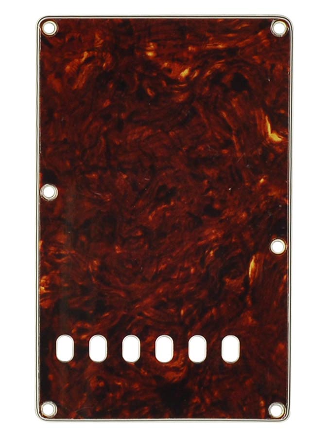 Boston BPL413-TI rugplaat, string spacing 11,2mm, tortoise intense, 4 ply, standaard Stallion, 86x138mm, linkshandig