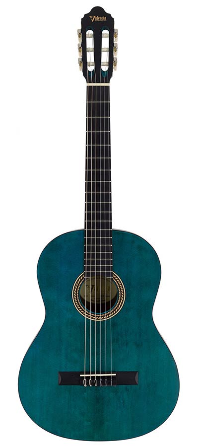 Valencia VC204TBU Klassieke gitaar 4/4 – Transparent Blue afbeelding 3