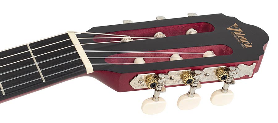Valencia VC204TWR Klassieke gitaar 4/4 – Transparent Wine Red