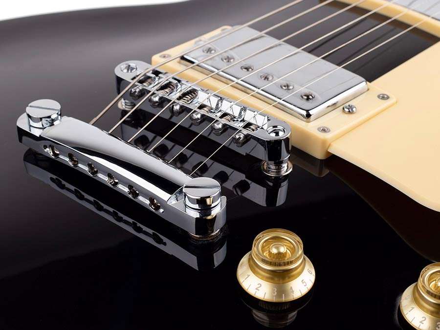 SX EF3-BK standard Single-Cut elektrische gitaar – zwart