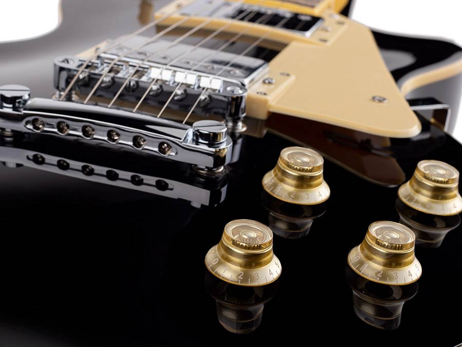 SX EF3-BK standard Single-Cut elektrische gitaar – zwart