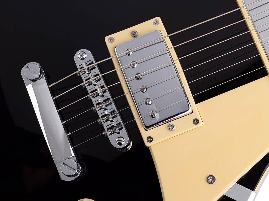 SX EF3-BK standard Single-Cut elektrische gitaar – zwart
