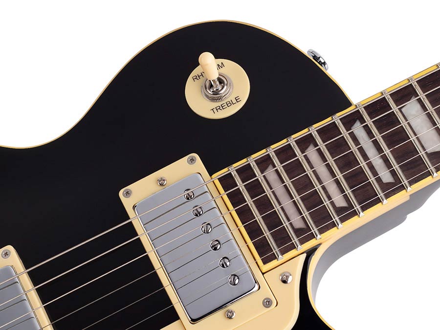SX EF3-BK standard Single-Cut elektrische gitaar – zwart
