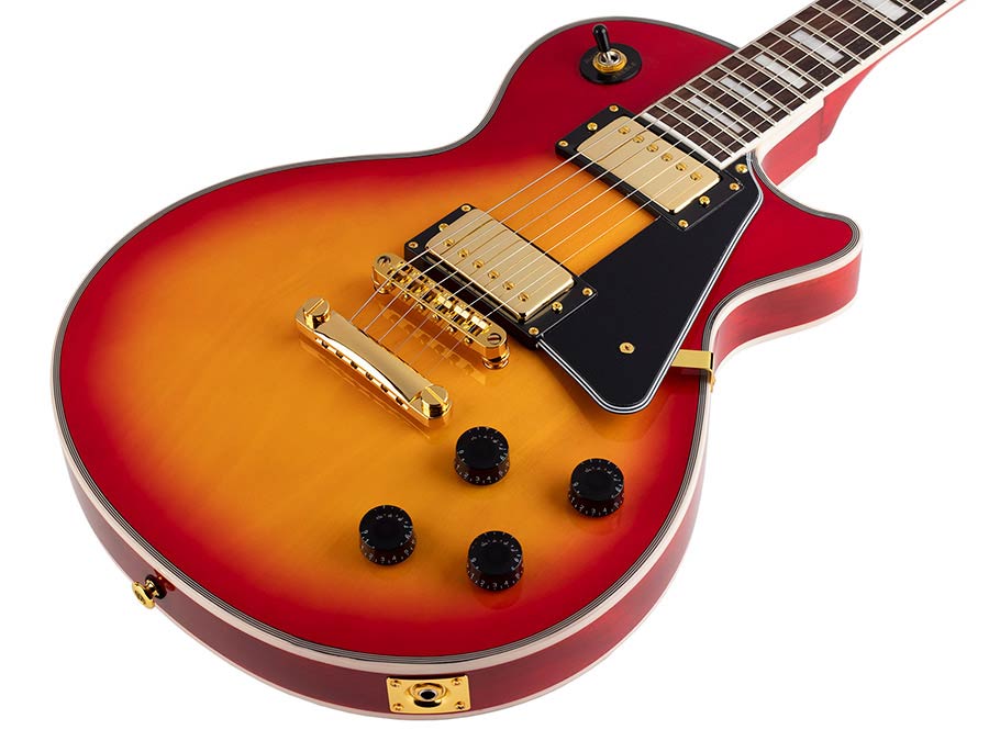 SX EH3-CS Custom Single-Cut elektrische gitaar – cherry sunburst