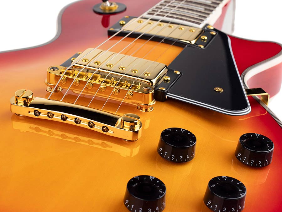 SX EH3-CS Custom Single-Cut elektrische gitaar – cherry sunburst
