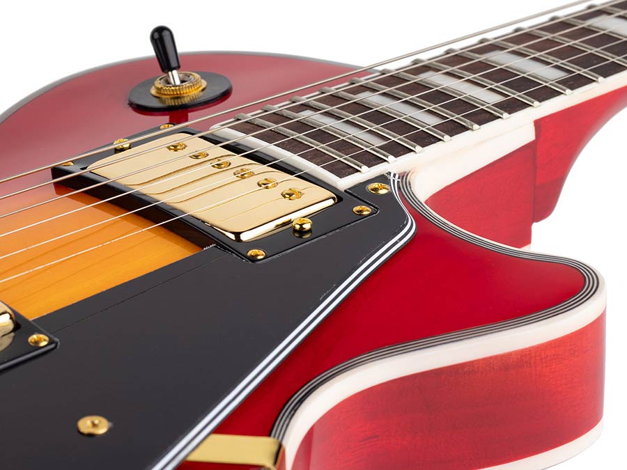 SX EH3-CS Custom Single-Cut elektrische gitaar – cherry sunburst