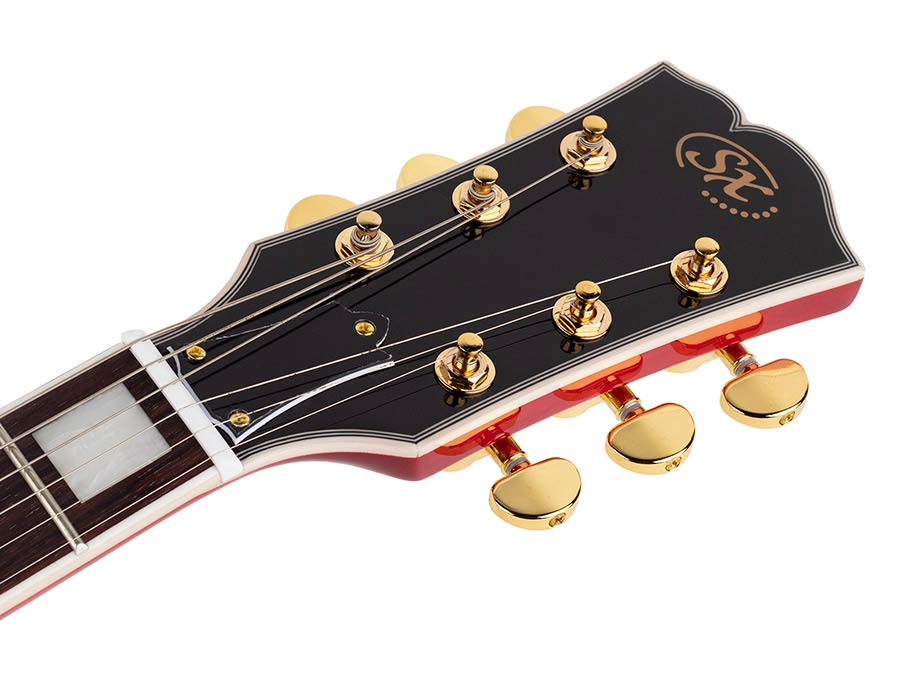 SX EH3-CS Custom Single-Cut elektrische gitaar – cherry sunburst