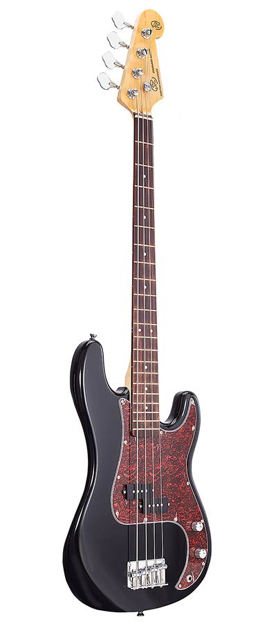 SX BD2/BK P-Style elektrische basgitaar zwart met gigbag
