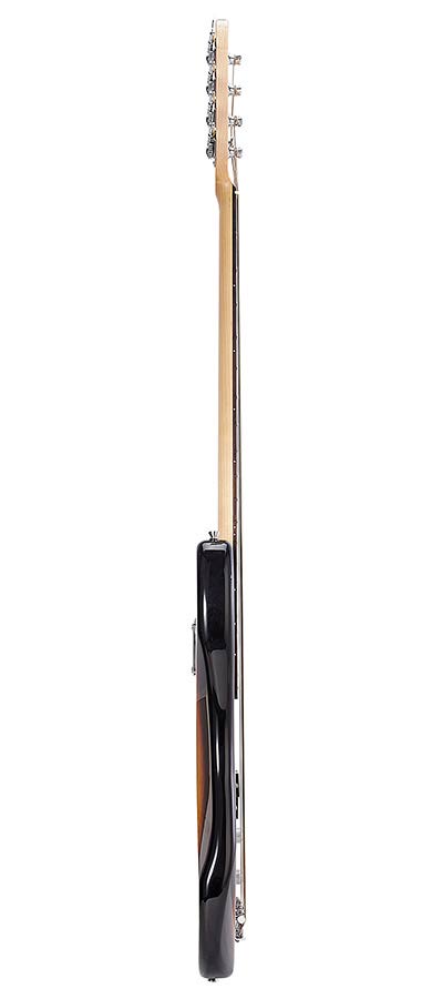 SX P-Style elektrische basgitaar met split single coil element, inclusief draagtas, 3 tone