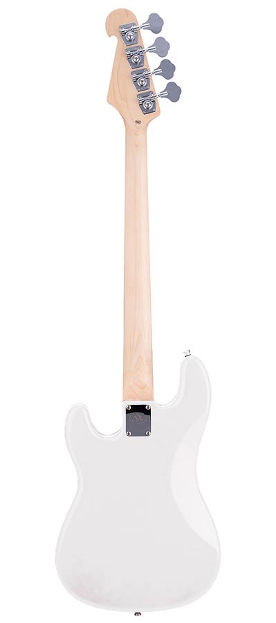 SX BD2 P-Style elektrische basgitaar met tas – wit