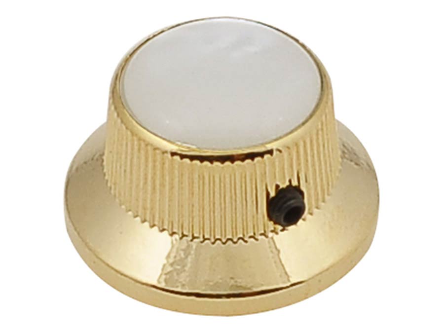 Boston KG-261 bell knob with pearloid inlay, gold
