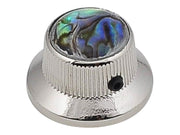 Boston KN-262 bell knob with abalone inlay, nickel