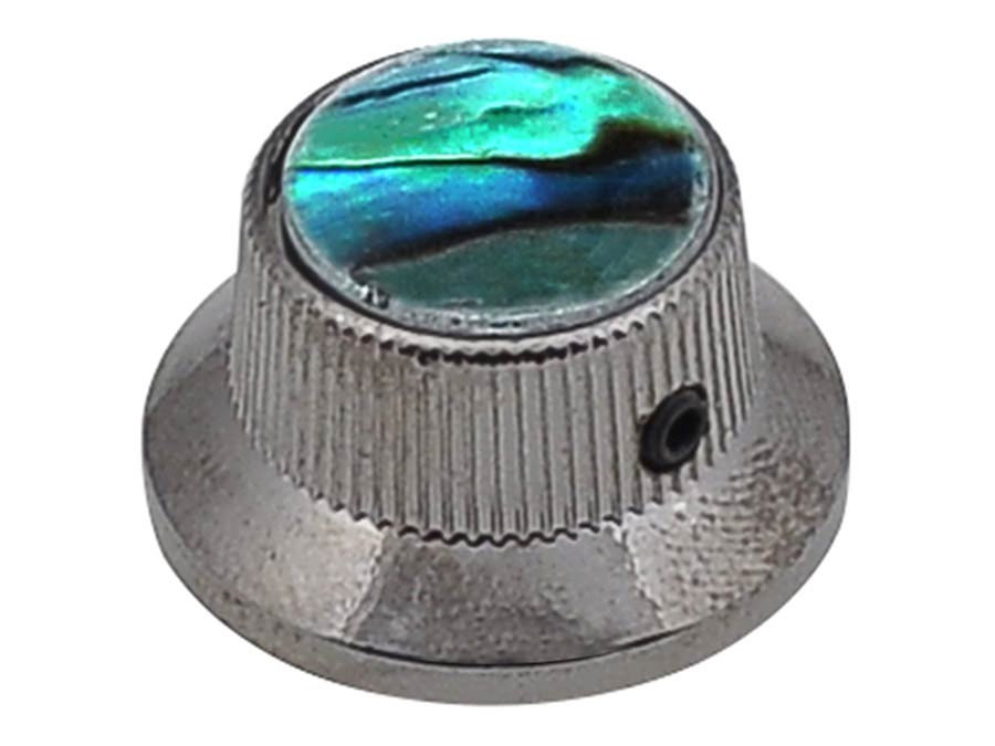 Boston KBN-262 bell knob with abalone inlay, black nickel