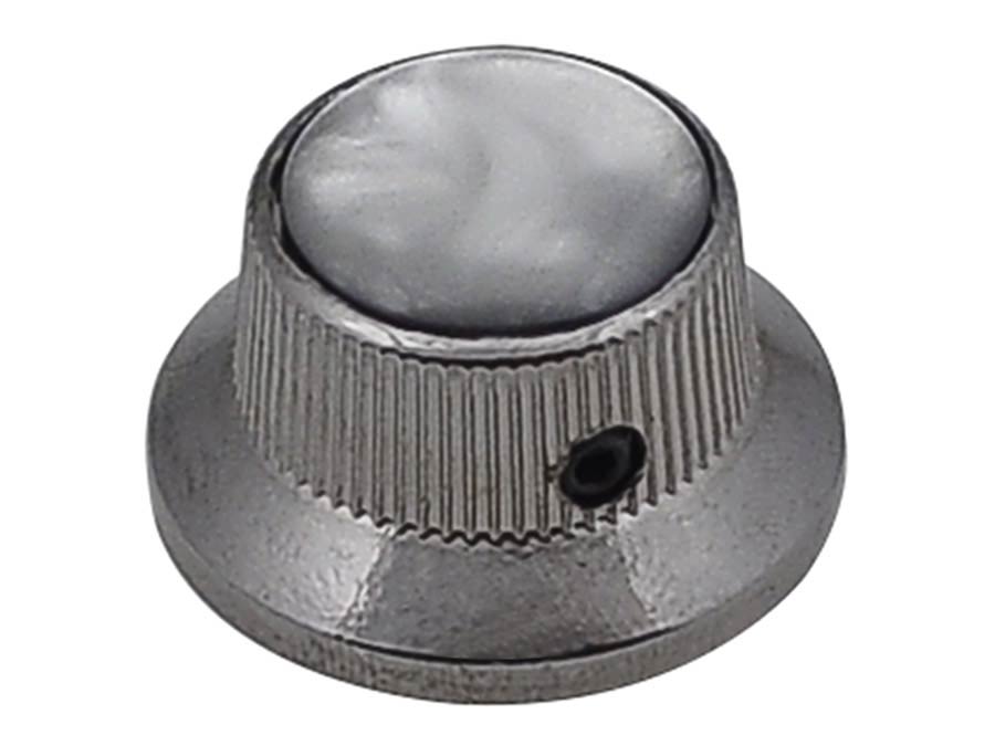 Boston KBN-263 bell knob with black pearl inlay, black nickel