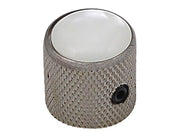 Boston KBN-236 dome knob with pearloid inlay, 18x18mm with set screw, black nickel