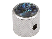 Boston KN-237 dome knob with abalone inlay, 18x18mm with set screw, nickel